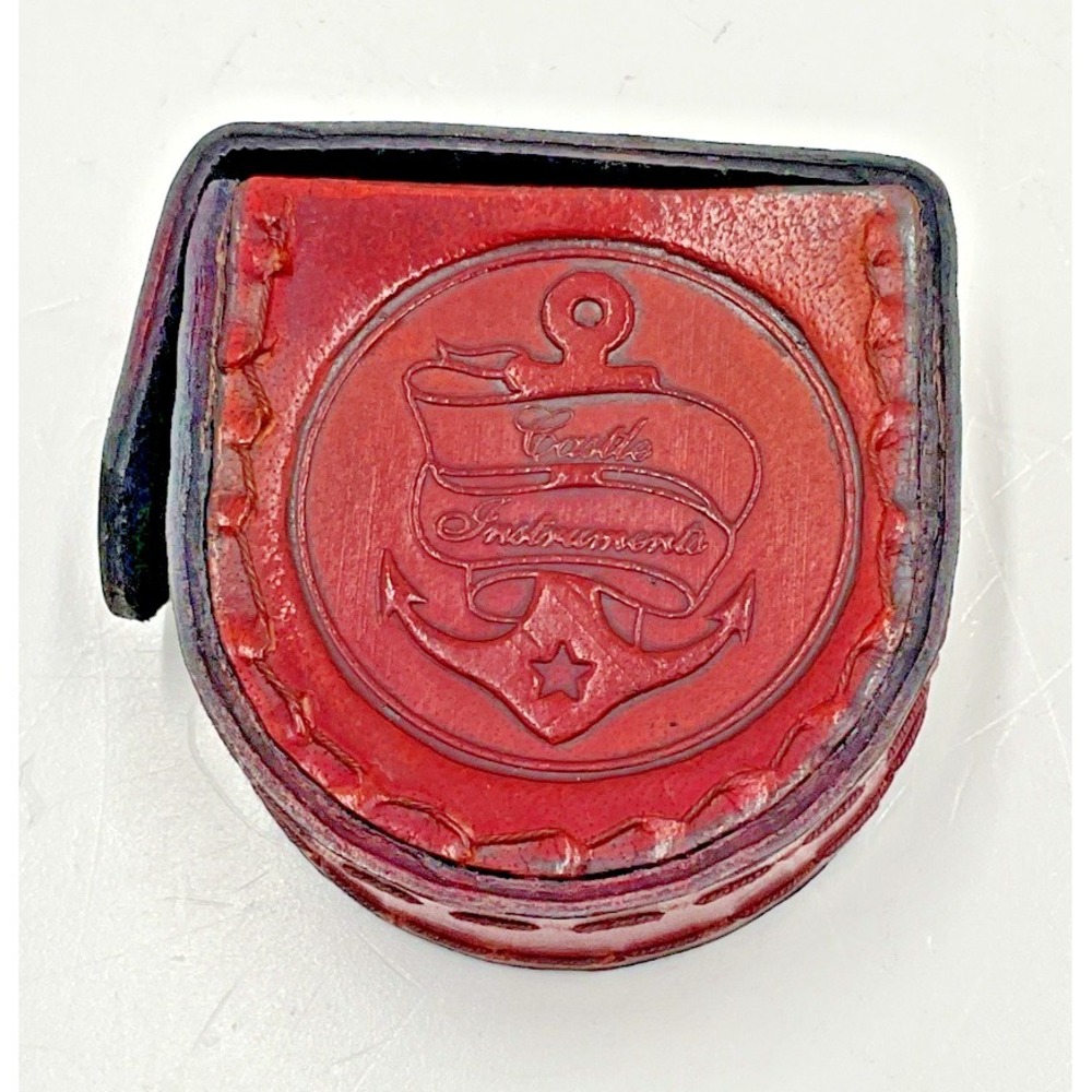 Castle Instruments Leather Tape Measure Case Burgundy